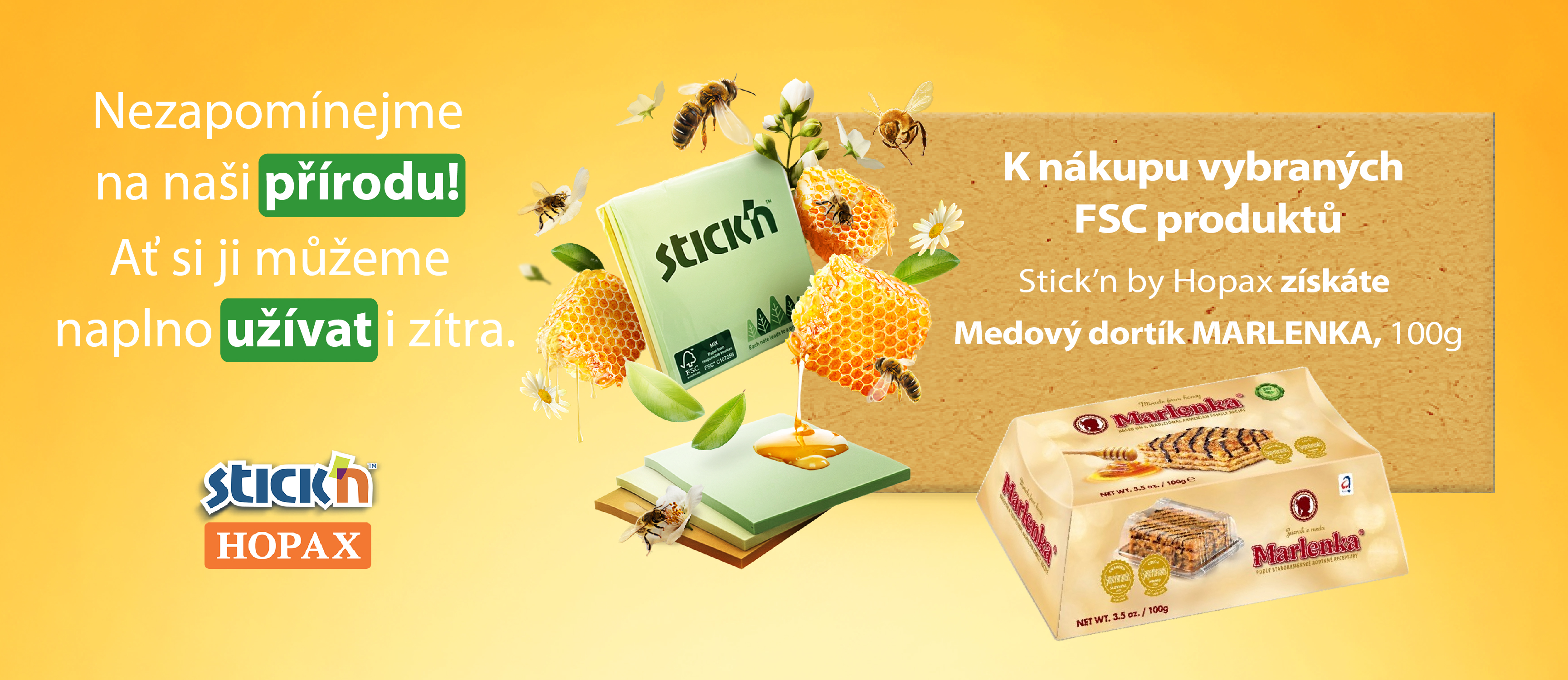 Bločky Stick´n FSC s Marlenkou