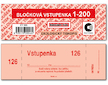 Bločkové vstupenky 1-200 čísel