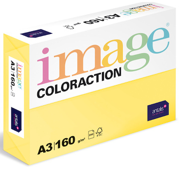 Barevný papír Image Coloraction A3 160g pastelově žlutá 250 ks