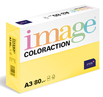 Barevný papír Image Coloraction A3 80g pastelově žlutá 500 ks