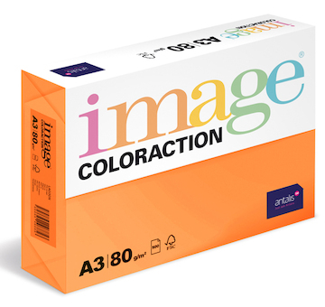 Barevný papír Image Coloraction A3 80g reflexní oranžová 500 ks