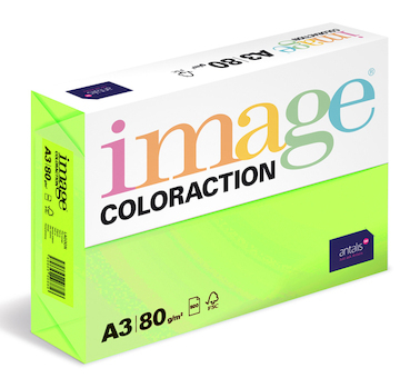 Barevný papír Image Coloraction A3 80g reflexní zelená 500 ks