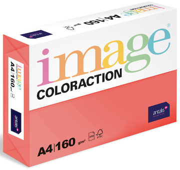 Barevný papír Image Coloraction A4 160g intenzivní jahodově červená 250 ks