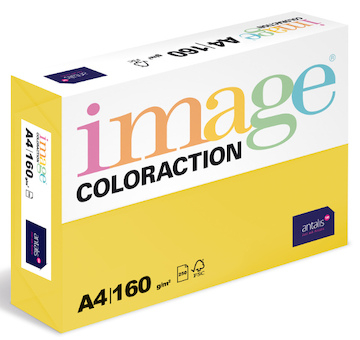 Barevný papír Image Coloraction A4 160g intenzivní sytá žlutá 250 ks