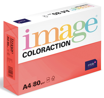 Barevný papír Image Coloraction A4 80g intenzivní jahodově červená 500 ks