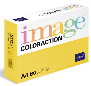 Barevný papír Image Coloraction A4 80g intenzivní sytá žlutá 500 ks