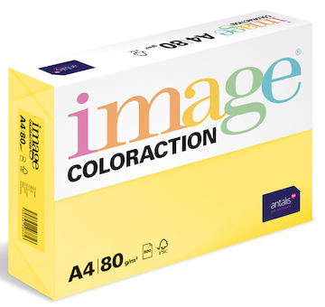 Barevný papír Image Coloraction A4 80g pastelově žlutá 500 ks