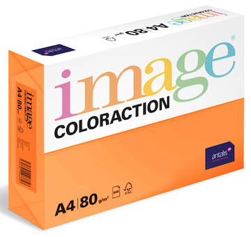 Barevný papír Image Coloraction A4 80g reflexní oranžová 500 ks