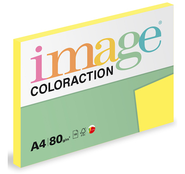 Barevný papír Image Coloraction A4 80g středně žlutá 100 ks