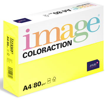 Barevný papír Image Coloraction A4 80g středně žlutá 500 ks