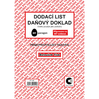 Dodací list - daňový doklad PT140