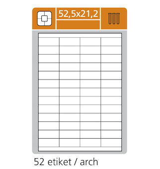 Etikety samolepicí 52,5x21,2mm 100 ks