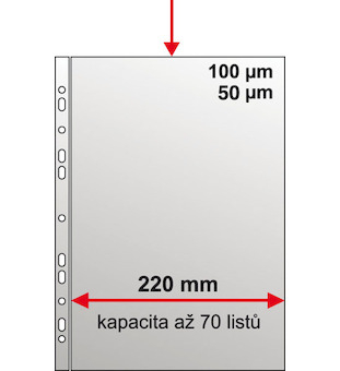 Euroobaly U rozšířené A4 Maxi 100mic 50ks