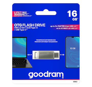 Flash disk USB Goodram stříbrný s otočnou krytkou 16GB