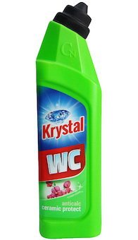 Krystal WC čistič zelený na keramiku s ochranou 750ml