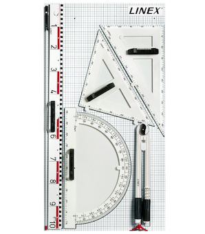 Sada rýsovacích pomůcek Linex na magnetické tabule