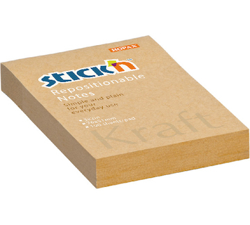 Samolepicí bloček Kraft 51x76mm 100ks