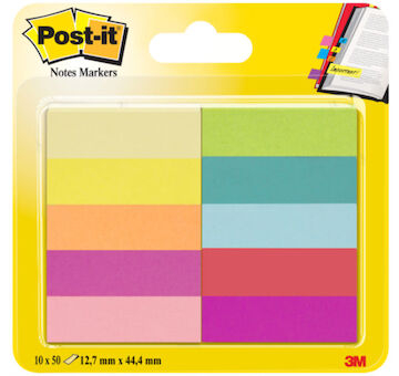 Samolepicí značkovací bloky 670/10 12,7x44,4mm 10x50 lístků Post-it