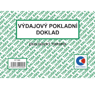 Výdajové pokladní doklady ekologické