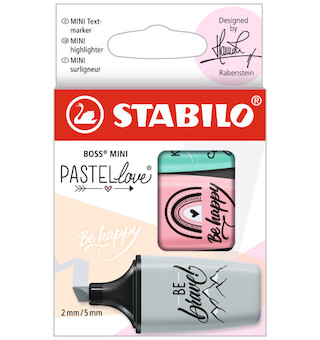 Zvýrazňovač Stabilo Boss® ORIGINAL Pastel sada MINI 3 ks